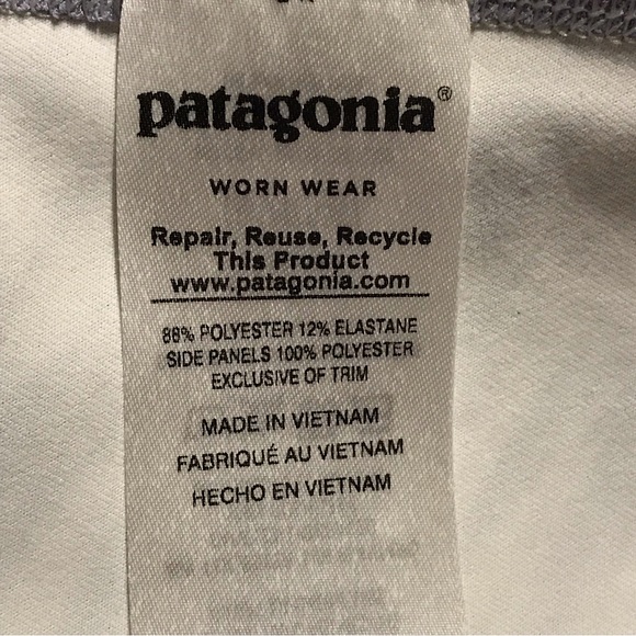 PATAGONIA White Gray Lavender All Weather 1/2 Zip Base Layer Top Size Small. - Picture 10 of 10
